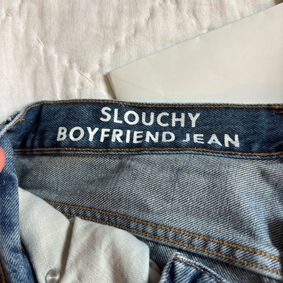J. Crew Slouchy Boyfriend Jean in Southern Sky Wash Distressed Mom Baggy 29T L - Picture 9 of 11